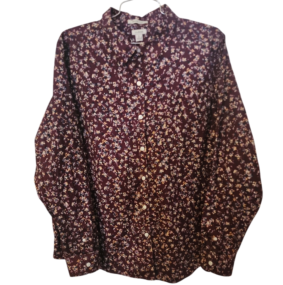 L.L. Bean ladies wrinkle-free pinpoint Oxford shirt
